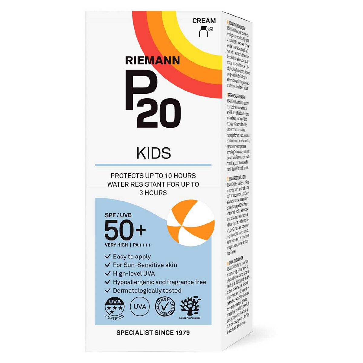 Riemann P20 Kids Spf50+ Sun Cream200 ml, 200ml