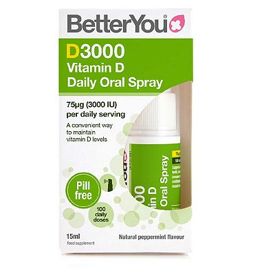 Betteryou Vitamin D 3000iu Daily Oral Spray 15ml