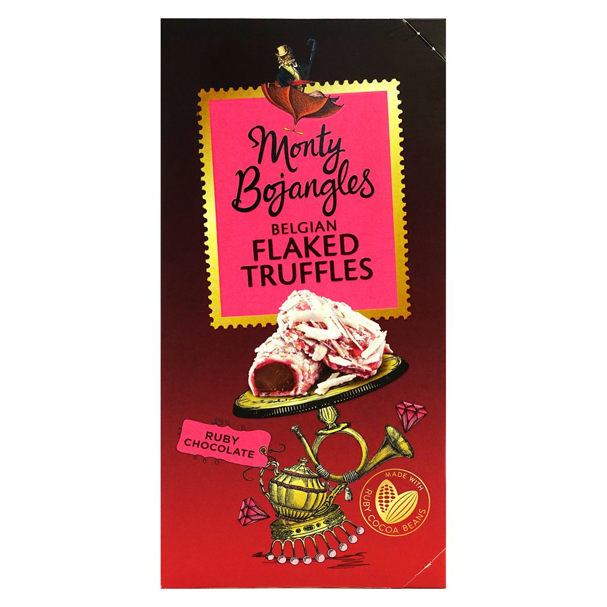 Monty Bojangles Ruby Chocolate Flaked Truffles 100G