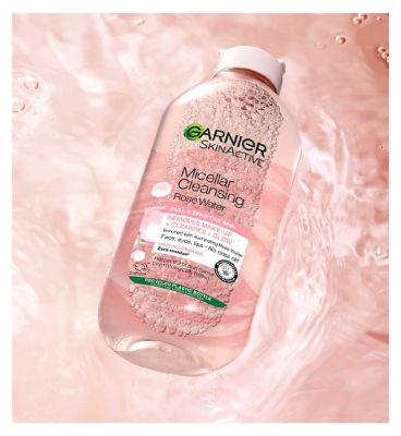 Garnier Micellar Rose Water, Gentle face Cleanser & Makeup Remover, Cleanse & Glow Formula, 400ml (4)