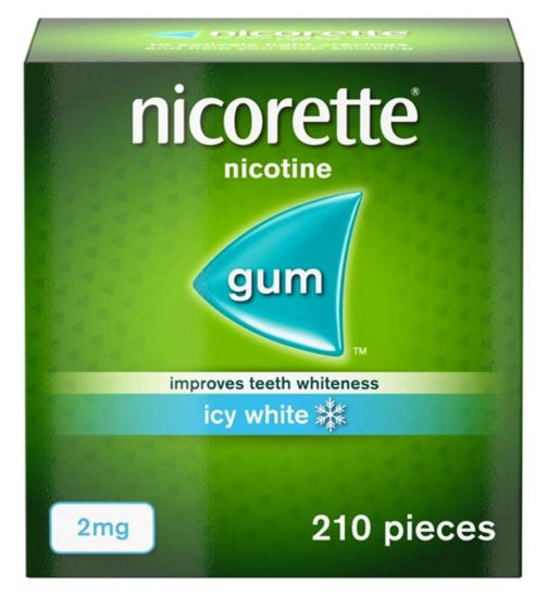 Nicorette Icy White 2mg Nicotine Gum 210 pieces