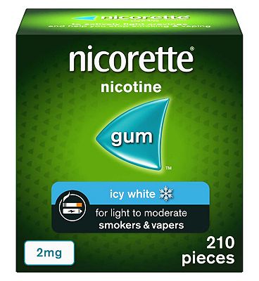 Nicorette Icy White 2mg Nicotine Gum 210 pieces