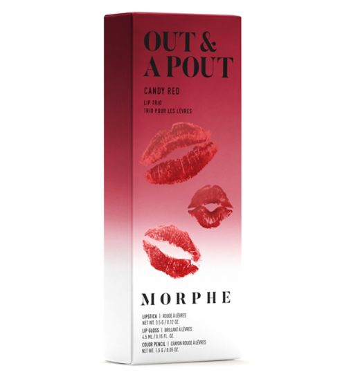 Morphe Out & A Pout Lip Trio Set - Candy Red