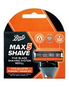Boots Max Shave 5 Blade Universal Refill 4 Pack