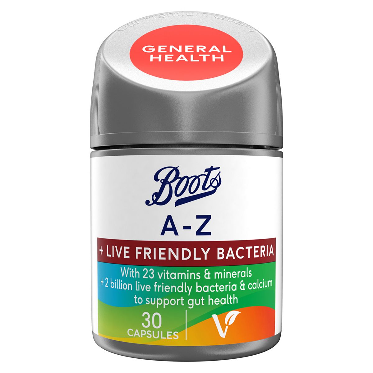   A-Z Multivitamin + Live Friendly Bacteria 30 Capsules