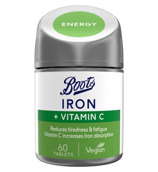 Boots Iron & Vitamin C 60 Tablets (2 month supply)