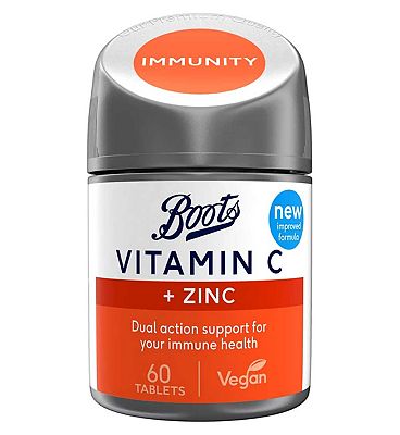 Boots Vitamin C and Zinc 60 Tablets