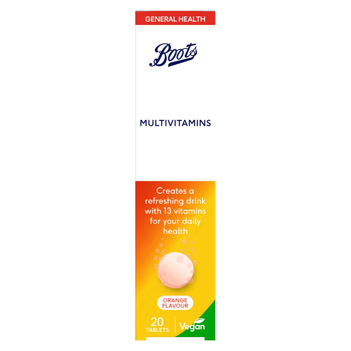   Multivitamin Effervescent Orange 20 Tablets
