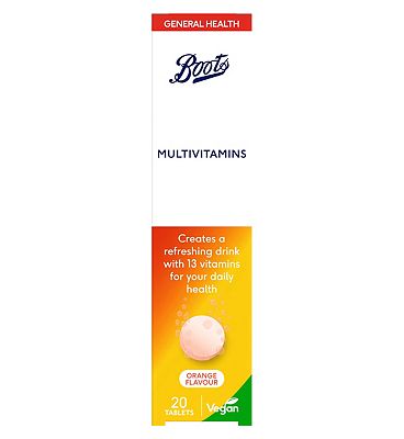 Boots Multivitamin Effervescent Orange 20 Tablets