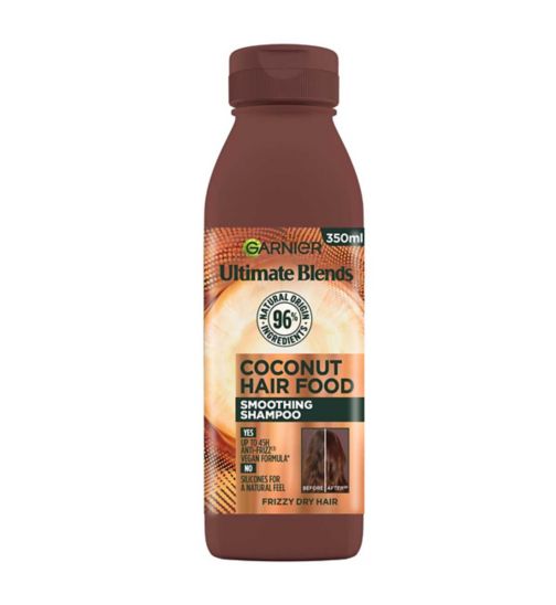 Garnier Ultimate Blends Smoothing Hair Food Coconut Shampoo For Frizz-prone Hair 350ml