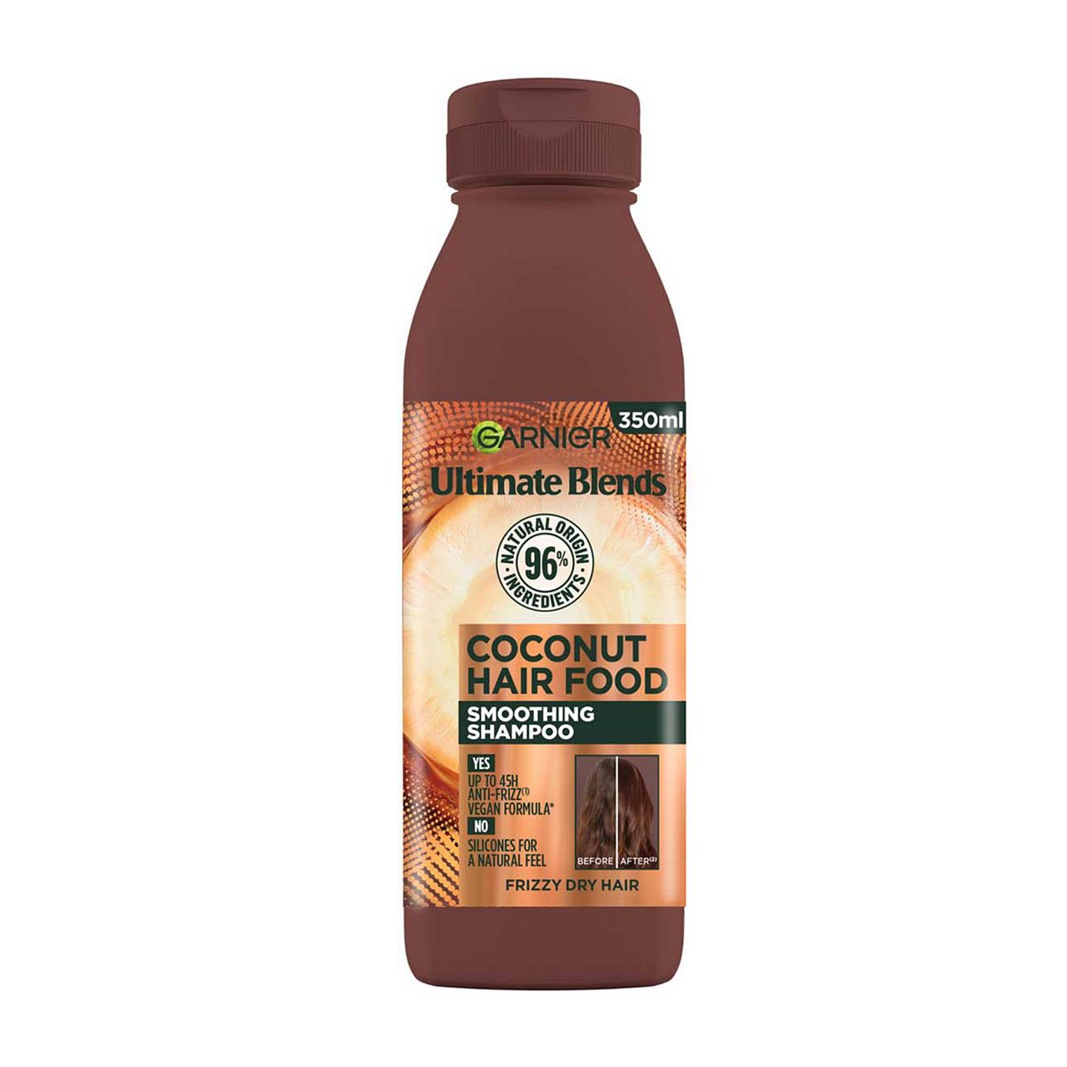 Garnier Ultimate Blends Smoothing Hair Food Coconut Shampoo For Frizz-Prone 350ml