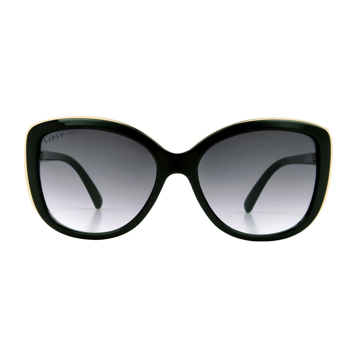 Lipsy Sunglasses - Shiny Black Frame Multicolor