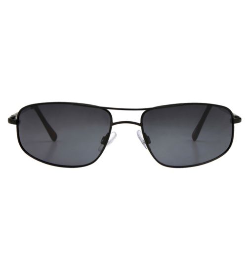 Boots Mens Polarised Sunglasses - Black Frame