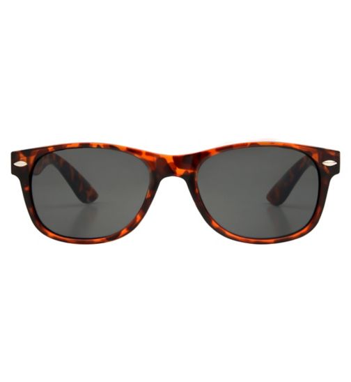 Boots Mens Polarised Sunglasses - Brown Tortoiseshell and Silver Frame