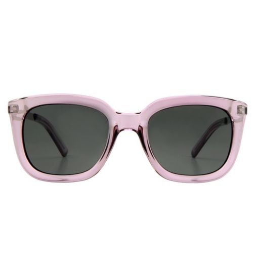 Boots Ladies Fashion Sunglasses - Crystal Lilac and Silver Frame