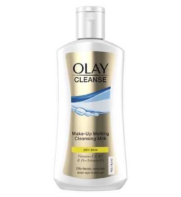 Olay Cleanser, Make-Up Melting Cleansing Milk, Dry Skin, Effortlessly Removes Even Eye Make-up, 200ml