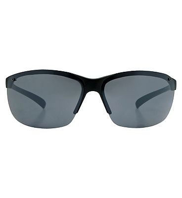 Boots Active Sunglasses - Black Semi Rimless Frame