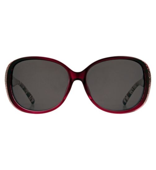 Boots Ladies Polarised Sunglasses - Crystal Purple Frame