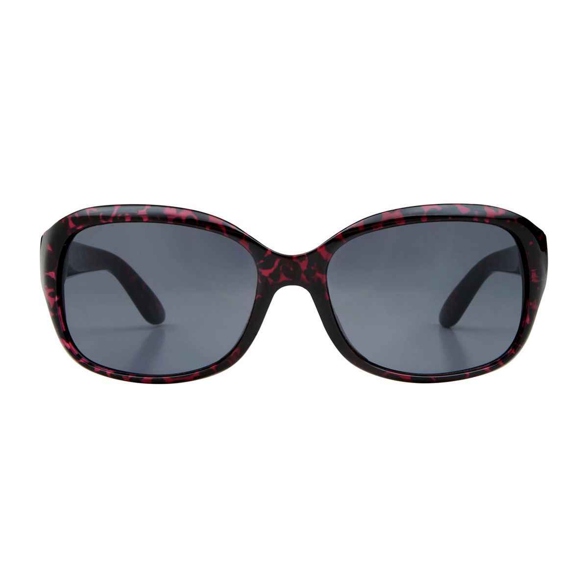   Ladies Polarised Sunglasses - Crystal Purple With Black Animal Print Frame Multicolor