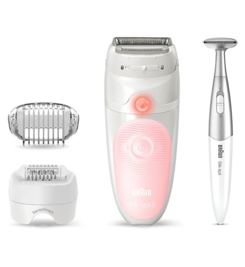 Braun Silk-épil 5, Epliator for Women's Gentle Hair Removal - White/Pink 5-820