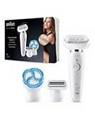 Braun Silk SE9-961 Wet and Dry Epilator Cordless Hair Removal 4-in-1  Epilator/Epilation Exfoliation and Skin Care System + 12 Extras, 2 Pin Plug