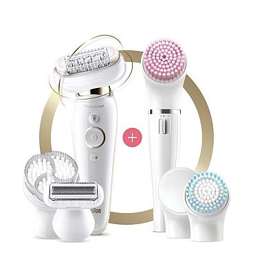 Braun Silk-épil 9 Flex Epilator With Flexible Head for Easier Hair Removal,  Electric Shaver & Trimmer, Exfoliator, Pressure Guide, Wet & Dry, UK 2 Pin  Plug, 9-010, White/Gold : : Health 