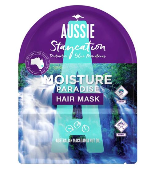 Aussie Staycation Hair Mask & Cap Moisture Paradise, 20ml