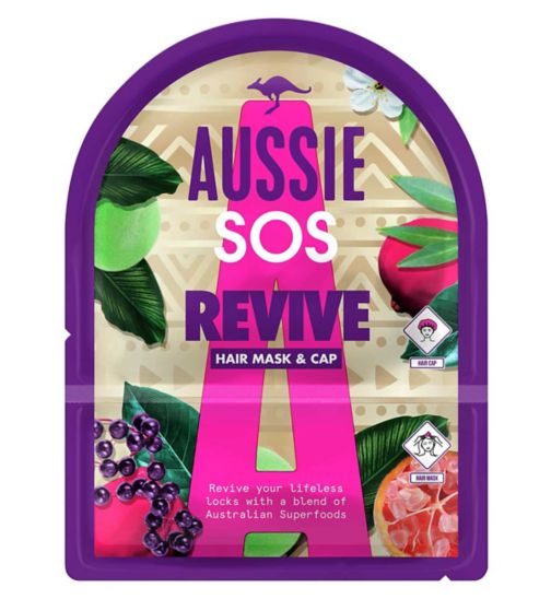 Aussie SOS Hair Mask & Cap Revive Your Lifeless Locks, 20ml