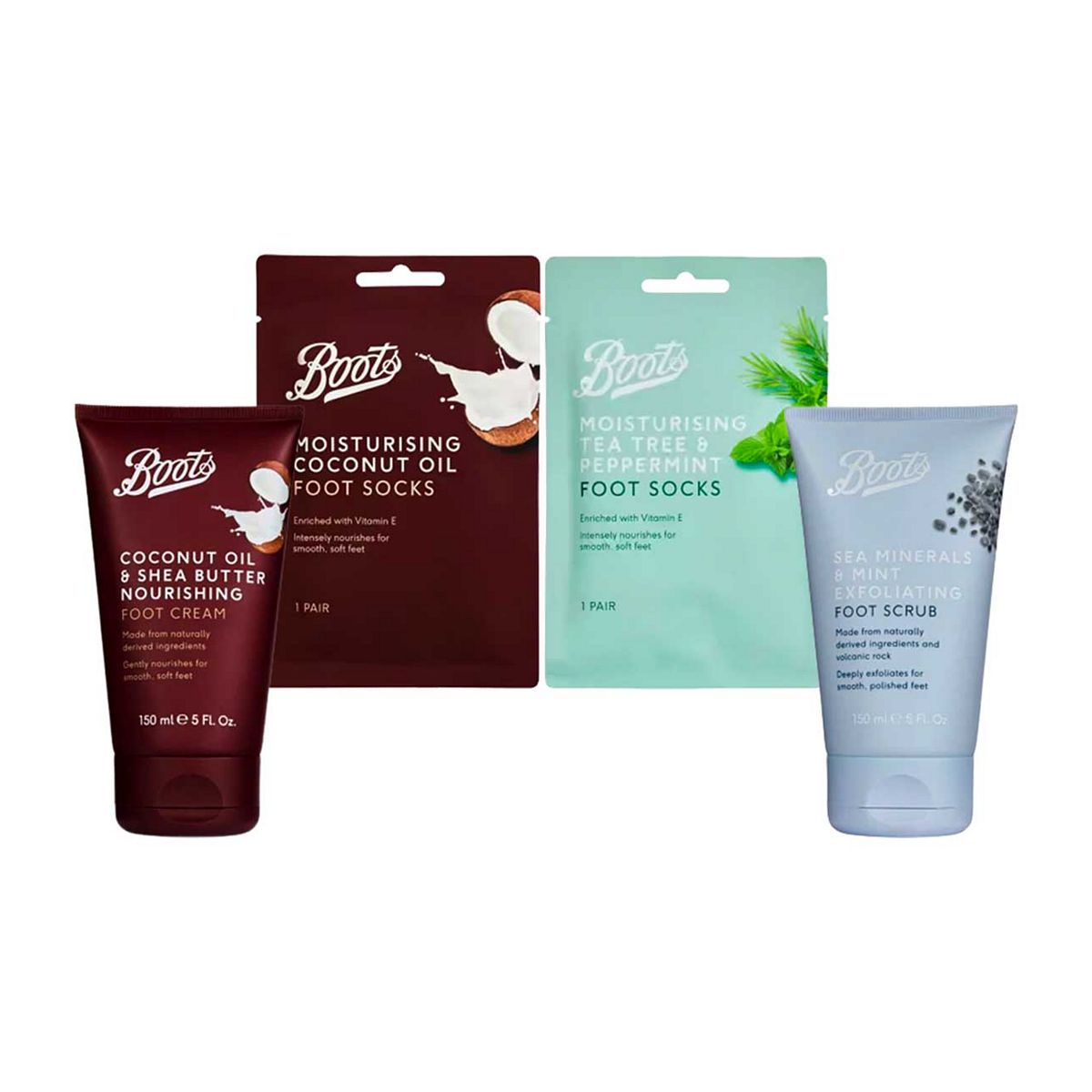 Boots Foot Mask, Cream And Scrub Bundle