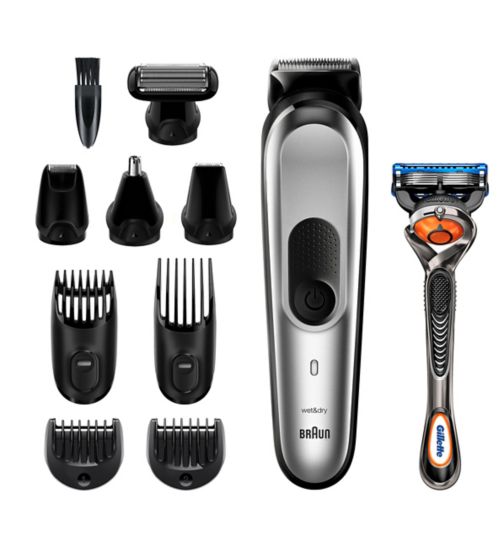 Braun All-in-One 7 Trimmer MGK7220, 10-in-1 Beard Trimmer For Men, 8 Attachments