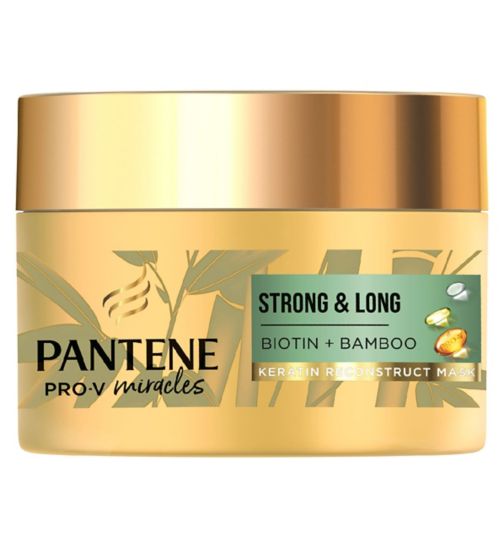 Pantene Grow Strong & Long Keratin Hair Mask With Bamboo & Biotin 160ml
