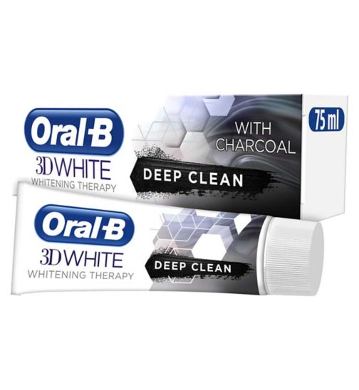 Oral-B 3DWhite Whitening Therapy Deep Clean Toothpaste with Charcoal 75ml