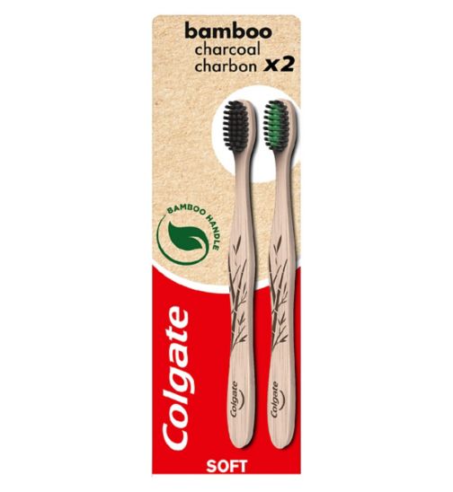 Colgate Bamboo Charcoal Soft Toothbrush x2