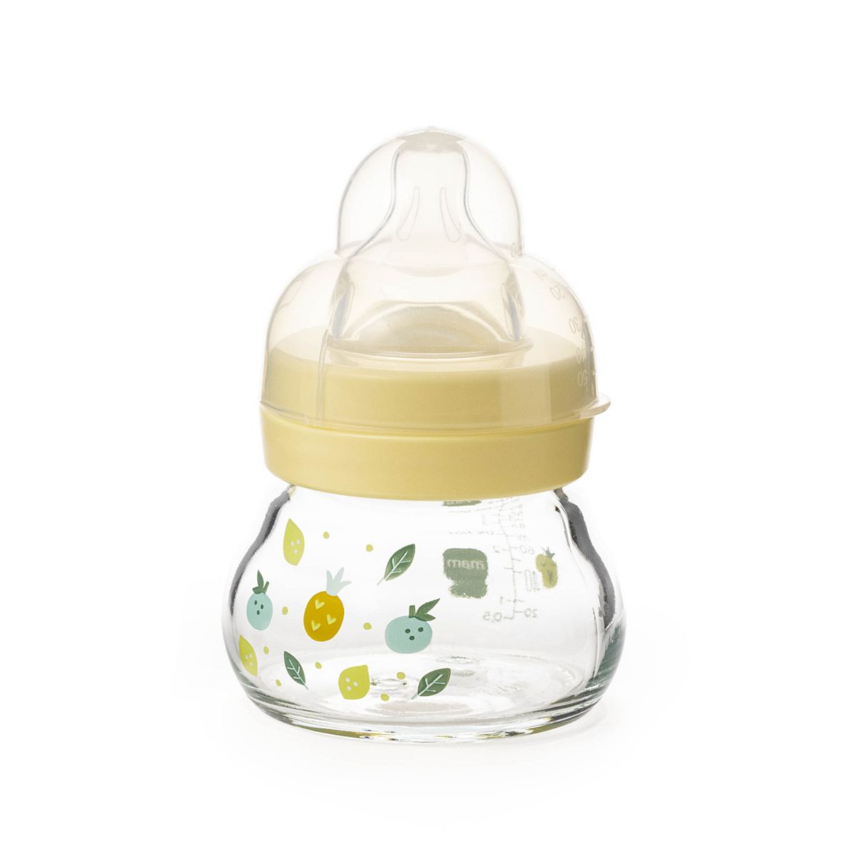 MAM Feel Good Glass Bottle 90ml - 1 Pack Yellow