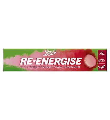 Boots Re-Energise Berry 20 Effervescent Tablets