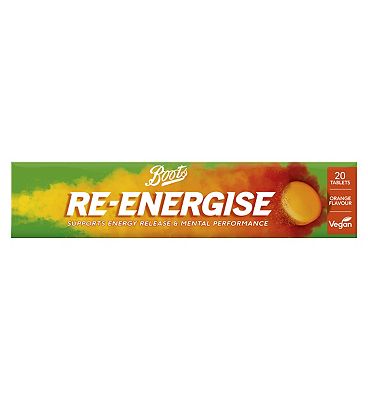 Boots Re-Energise Orange 20 Effervescent Tablets