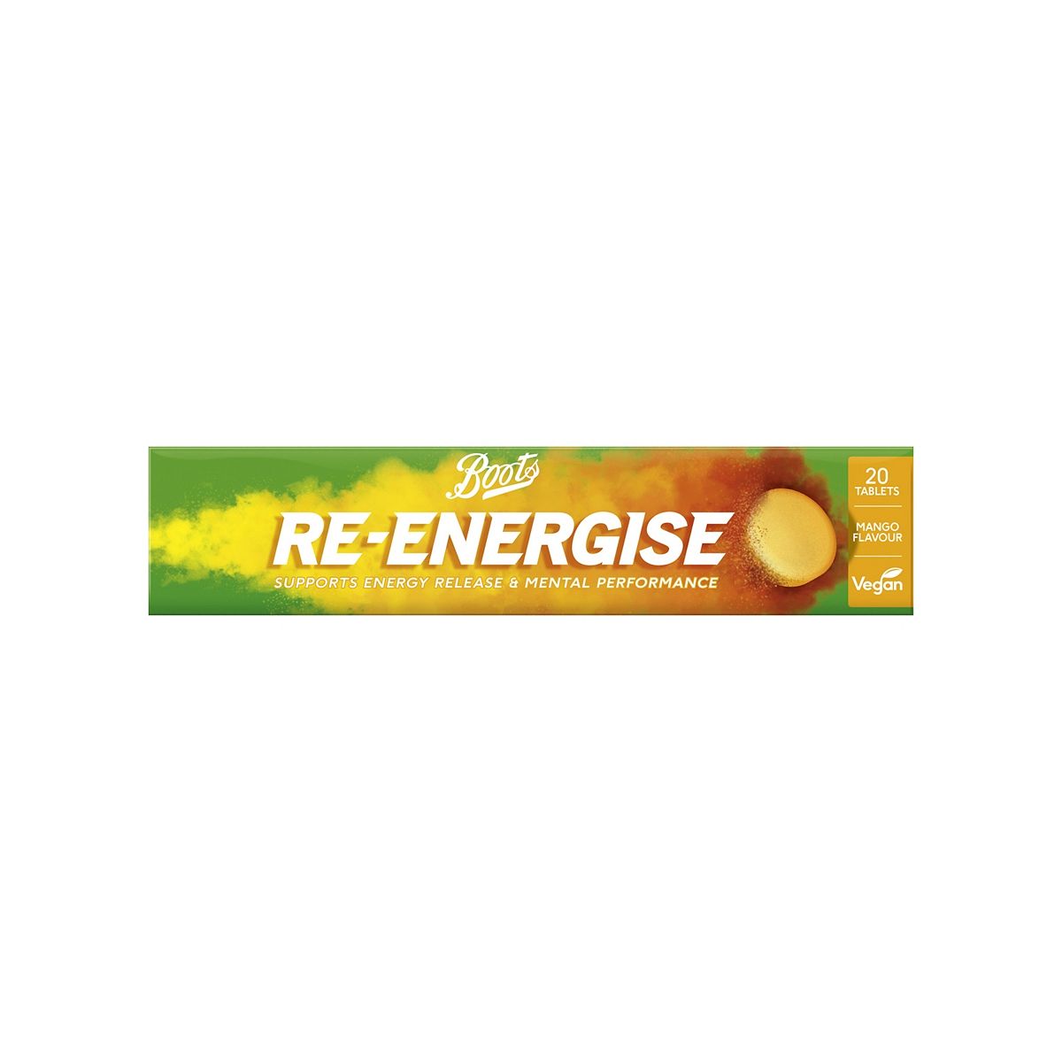 Boots Re-Energise Mango 20 Effervescent Tablets