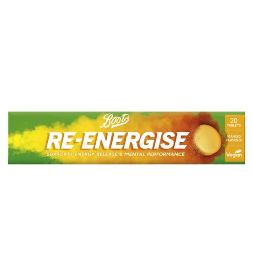 Boots Re-Energise Mango 20 Effervescent Tablets