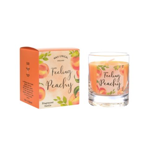 Wax Lyrical Fruit Collection Candle Wax Filled Glass Feeling Peachy 132g