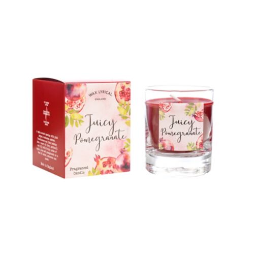 Wax Lyrical Fruit Collection Candle Wax Filled Glass Juicy Pomegranate 132g
