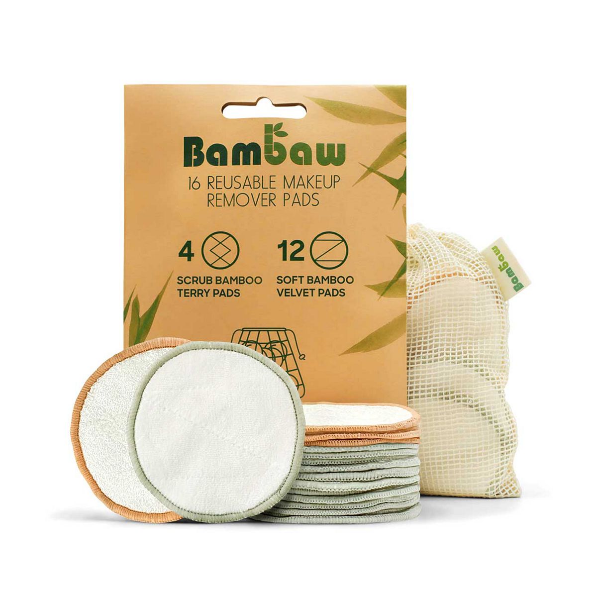 Bambaw Reusable Make Up Remover Pads - Pack Of 16