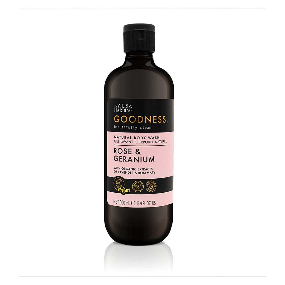 Baylis & Harding Goodness Rose & Geranium 500Ml Body Wash