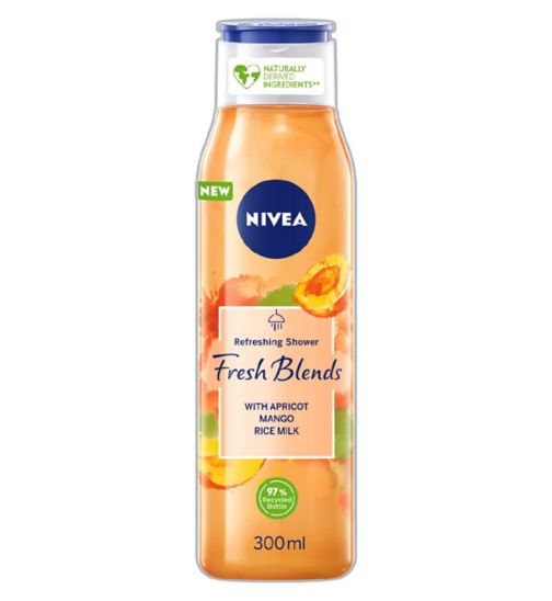 NIVEA Fresh Blends Apricot, Mango & Rice Milk Shower Gel Cream 300ml