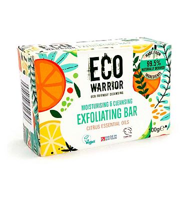 Eco Warrior Moisturising & Cleansing Exfoliating Bar - Citrus Essential Oils 100g
