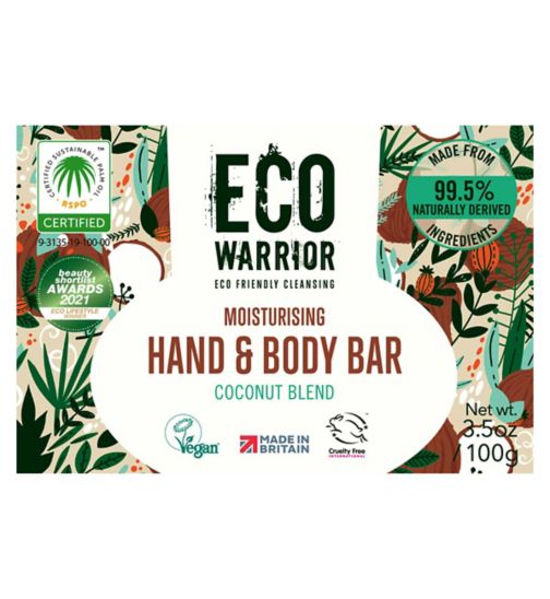 Eco Warrior Moisturising Hand & Body Bar - Coconut Blend 100g