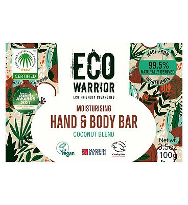 Eco Warrior Moisturising Hand & Body Bar - Coconut Blend 100g