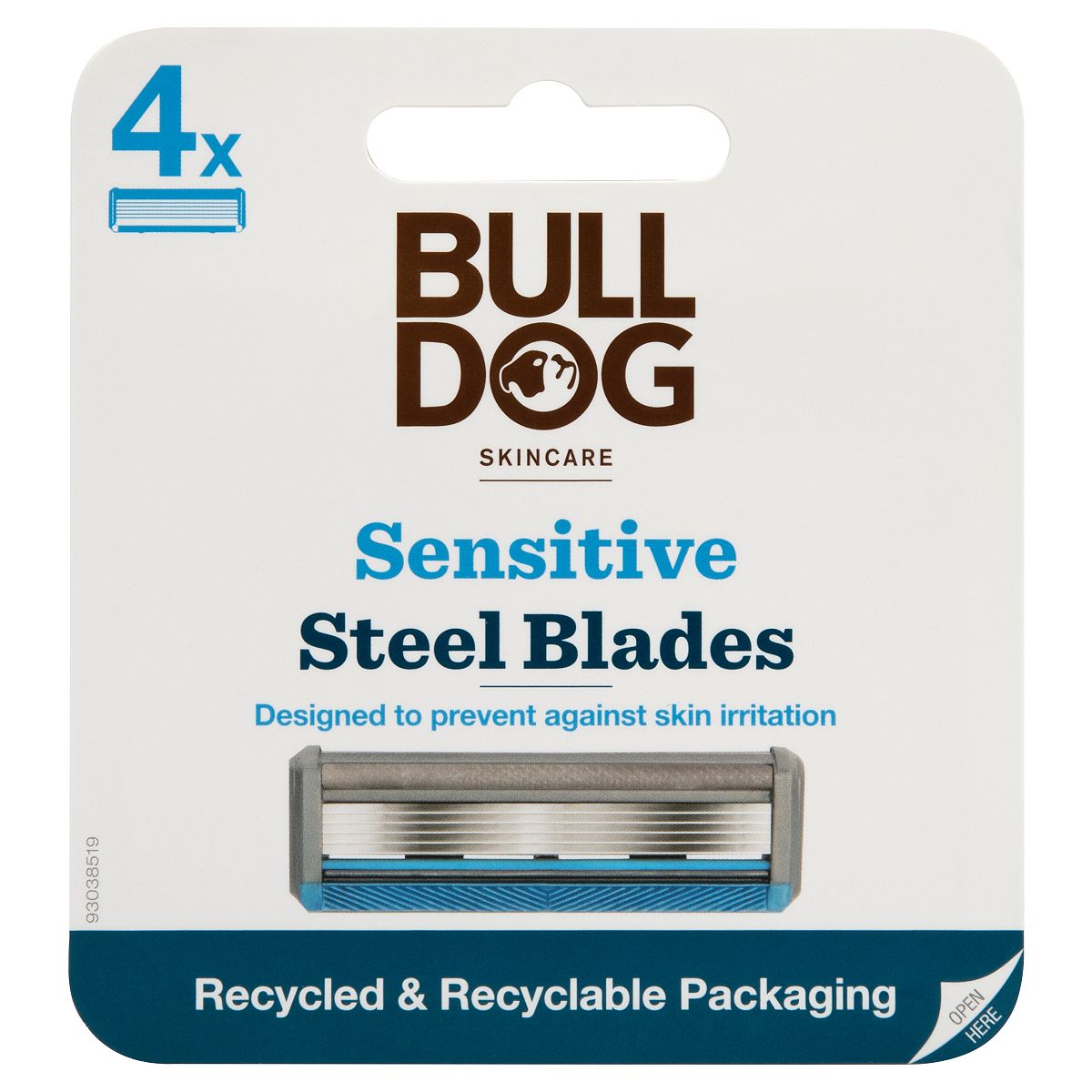 Bulldog Skincare Sensitive Razor Refills For Men, Pack Of 4 Blade