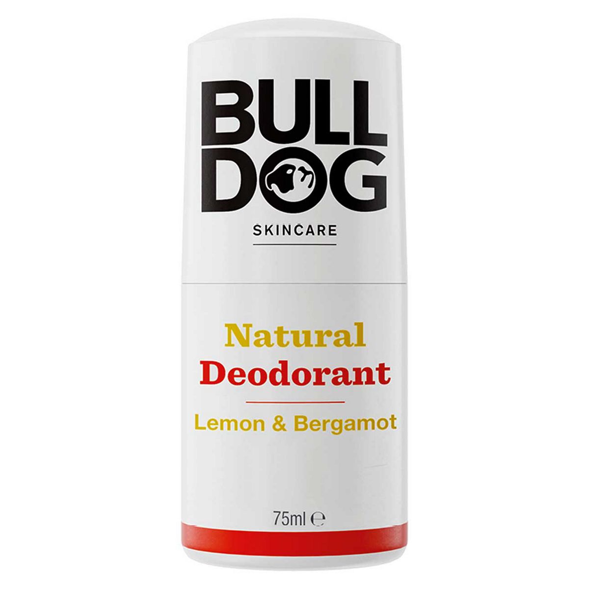 Bulldog Skincare Lemon & Bergamot Roll On Natural Deodorant For Men, 75Ml