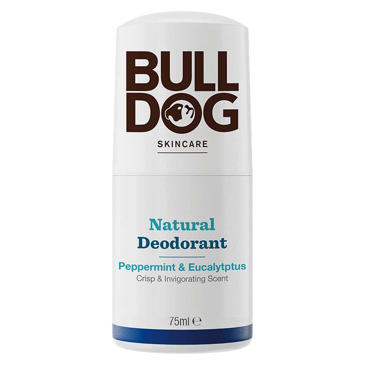 Bulldog Skincare Peppermint & Eucalyptus Roll On Natural Deodorant For Men, 75Ml