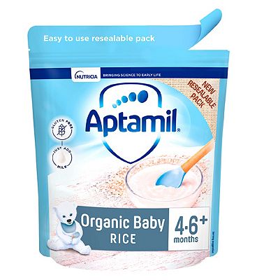 Aptamil Organic Baby Rice Cereal 4-6+ Months 100g